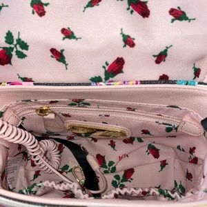 Rare Betsey Johnson Floral Phone Crossbody Purse